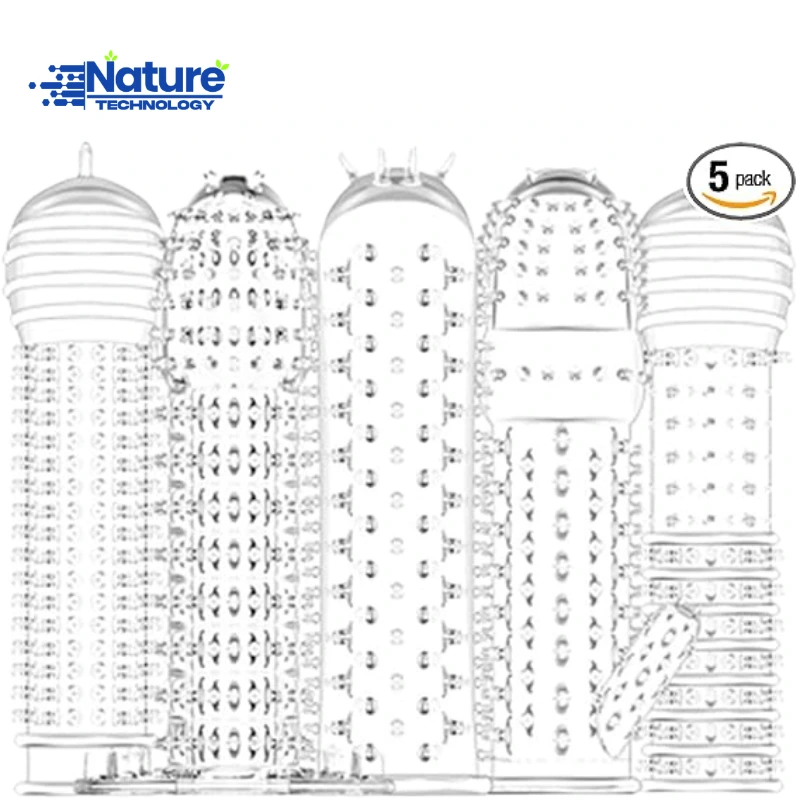 Crystal Sleeve Silicone Spike Condoms for Male Delay Set Cover Couple Toys for Adult Sex Products